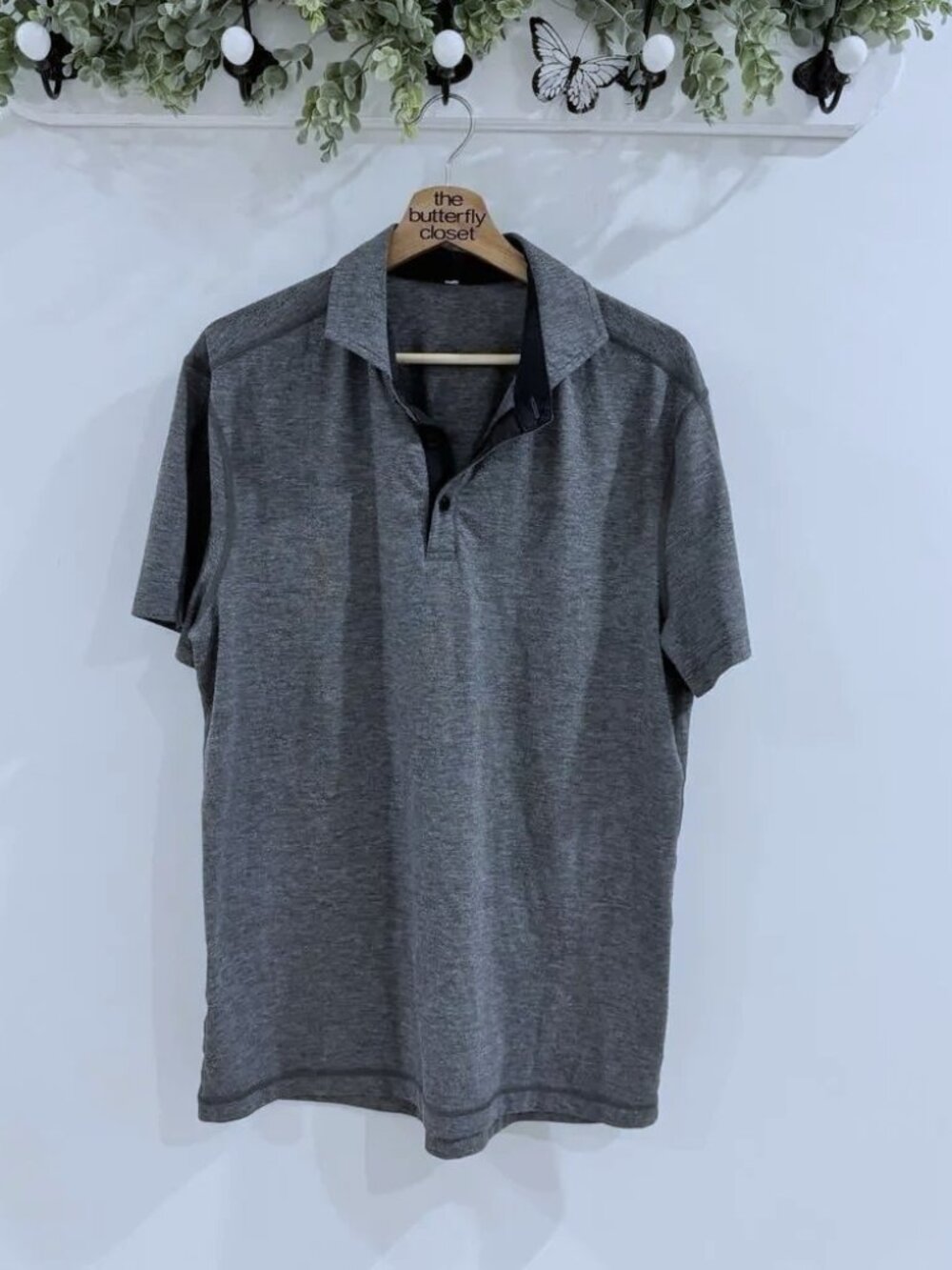 Lululemon Men's Evolution Polo Shirt Gray medium 18-3107